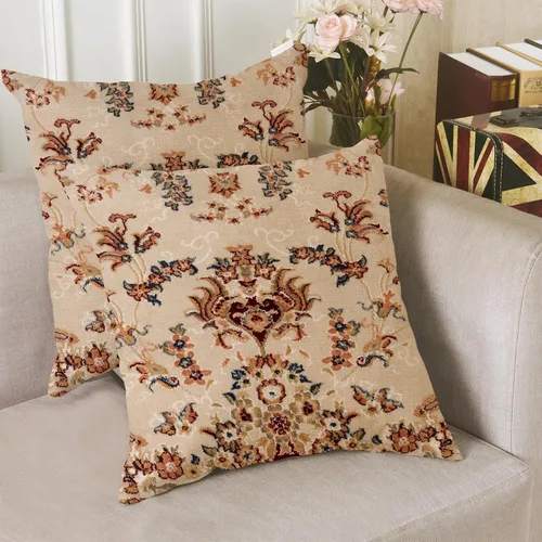 Vista 7 de eshabear 2 fundas de almohada de 18 x 18 pulgadas, diseño antiguo (18 x 18 pulgadas, textil ornamental tradicional)
