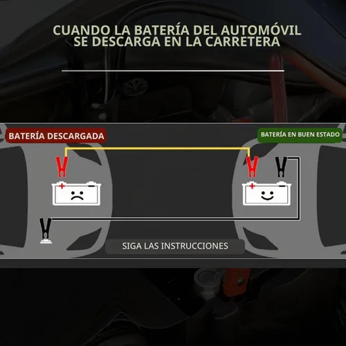 Vista 4 de EPAuto Cables de puente resistentes de calibre 6 x 16 pies Kit de refuerzo