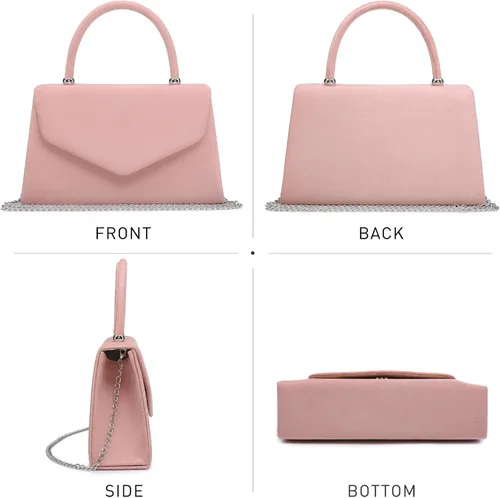 Vista 26 de Dasein Bolso de noche para mujer, embragues de fiesta, bolsos de boda, cóctel, baile de graduación, bolsos con purpurina esmerilada