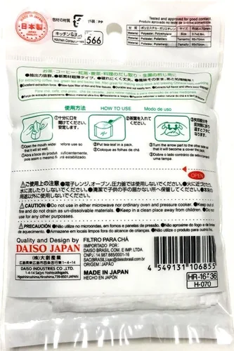 Vista 2 de Daiso Bolsas de filtro desechables para té suelto (3 x 100 piezas)