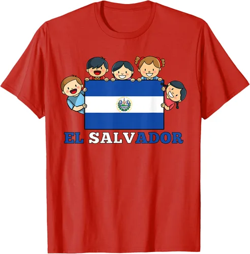 Vista 79 de Camiseta salvadoreña del Mes de la Herencia Hispana con la bandera de El Salvador para niños, Negro