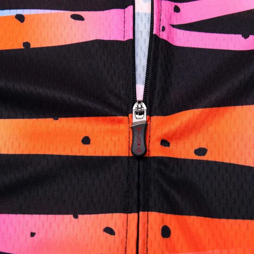 Vista 59 de Camiseta de ciclismo para mujer, manga corta y pantalones cortos de ciclismo acolchados para verano