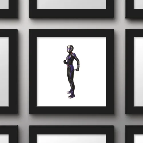 Vista 2 de Trends International Gallery Pops Marvel Ant-Man and the Wasp: Quantumania - Arte de pared de Cassie Lang, versión enmarcada en negro, 12 x 12