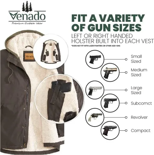 Vista 4 de Venado Yukon Trail - Chaleco de transporte oculto con capucha para hombre
