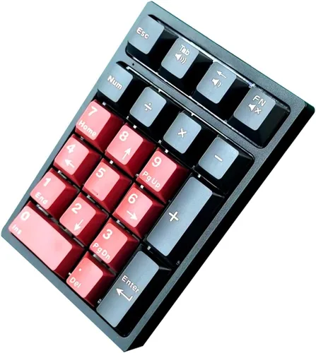 Vista 5 de BOYI TD21 - Teclado numérico de intercambio en caliente, 21 teclas Mini Numpad, teclado portátil Bluetooth5.0/2.4G/teclado con cable numérico