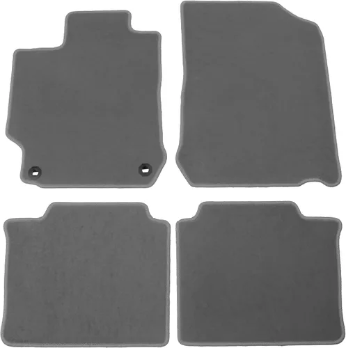 Vista 10 de IKON MOTORSPORTS, alfombrilla compatible con Toyota Camry 2012-2017, alfombrillas de nylon beige para el suelo del coche, delanteras y traseras