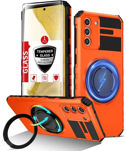 Vista 16 de Funda magnética para Samsung Galaxy Note 20 Ultra compatible con carga inalámbrica MagSafe, con 1 protector de pantalla, anillo de soporte integrado