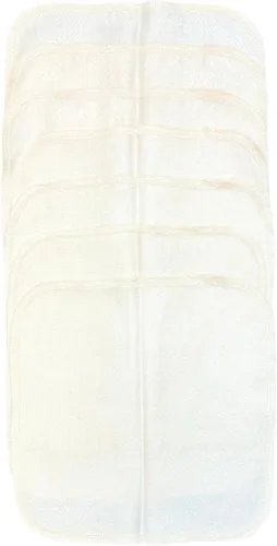 Vista 3 de Gina's Soft Cloth Shop Toallitas lavables de franela orgánica de 1 capa, 8 x 8 pulgadas, paquete de 10 unidades cosidas con hilo de algodón a juego