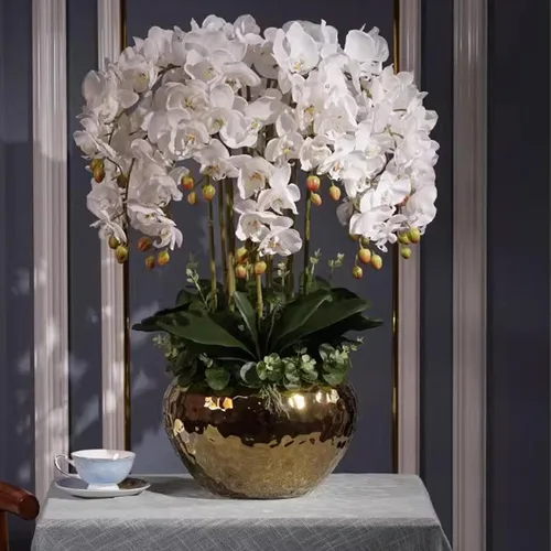 Vista 7 de Wooter - 5 piezas de flores artificiales de orquídeas artificiales para decoración
