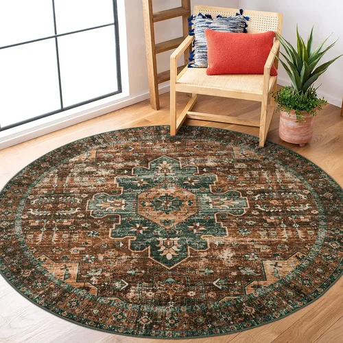 Vista 10 de Moynesa Alfombra ultra fina lavable de 2 x 3 pies, alfombra pequeña de cocina para entrada, interior, antideslizante, tapete vintage para puerta