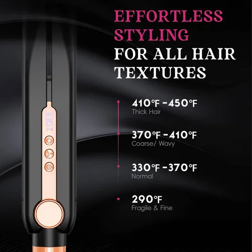 Vista 12 de SKIMI Airflow Styler 2.0 Titanium Flat Iron Hair Straightener&Curling Wand