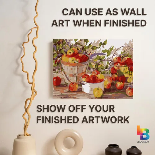 Vista 9 de Ledgebay Kit de Pintura por Números DIY para Adultos, Lienzo Enmarcado para Principiantes a Avanzados, Kit de Pintura por Números, los Kits Incluyen