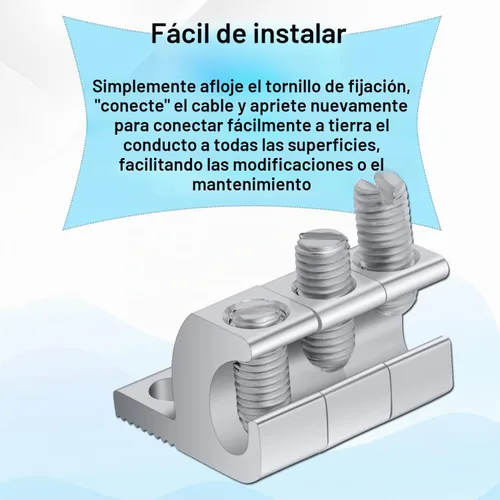 Vista 4 de Terminal de unión de piscina con aluminio resistente a la corrosión y de alta conductividad, rango de cables 4-14 (10 paquetes)