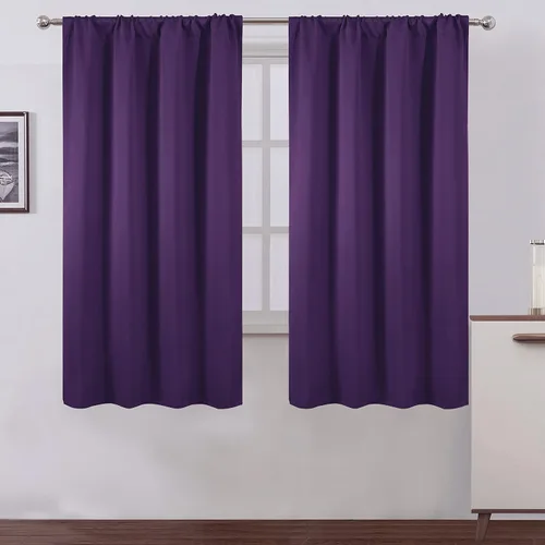 Vista 85 de LEMOMO Cortinas opacas de 42 x 54 pulgadas, juego de 2 paneles de cortinas con aislamiento térmico para oscurecer la habitación