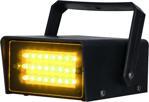 Vista 10 de ENUOLI Mini luz estroboscópica LED de color blanco con 24 LED superbrillantes de control de velocidad variable para clubes de Navidad, efecto