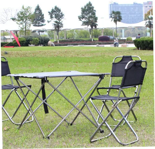 Vista 2 de Kisangel Taburete plegable Silla de aleación de aluminio al aire libre Taburete portátil para acampar