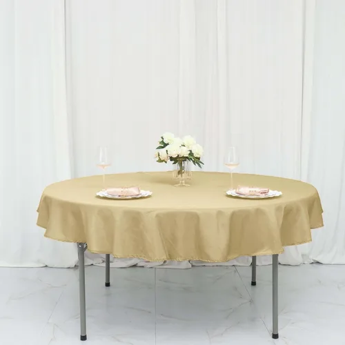 Vista 206 de Efavormart - Mantel cuadrado de lino de poliéster sin costuras, 54 x 54 pulgadas, color beige, para banquetes de boda, fiesta, restaurante