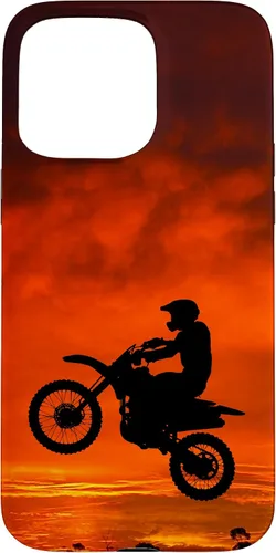 Vista 28 de Carcasa para iPhone 16 Motocross Dirt Bike Jump Sunset