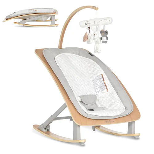 Vista 10 de Evolur Tory - Mecedora y silla 2 en 1, color negro