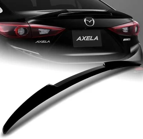 Vista 6 de W-Power - Tapa trasera de plástico ABS estilo V para maletero compatible con Mazda 3 Sedan 2014-2018, 2015, 2016, 2017 (negro mate)