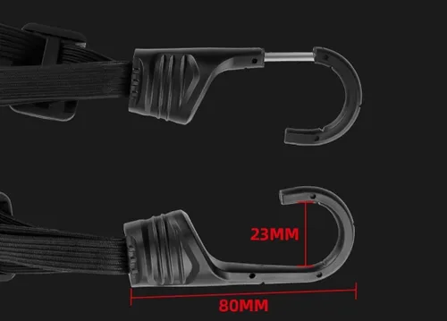 Vista 5 de Cinturón de tensión para portaequipajes, cinta elástica para correas de bicicleta, con gancho ajustable para casco de motocicleta
