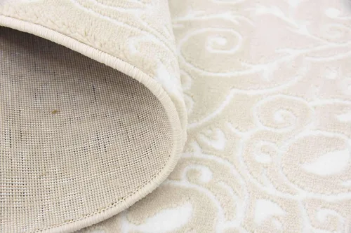 Vista 8 de Unique Loom Rushmore Collection Adams - Alfombra redonda de 5 pies, color beige y marfil
