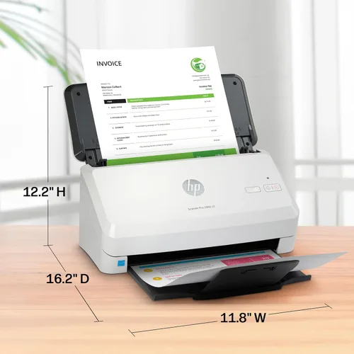 Vista 5 de HP ScanJet Pro 2000 s2, escáner rápido de 2 caras con alimentador automático de documentos, lo mejor para pequeñas empresas (6FW06A)