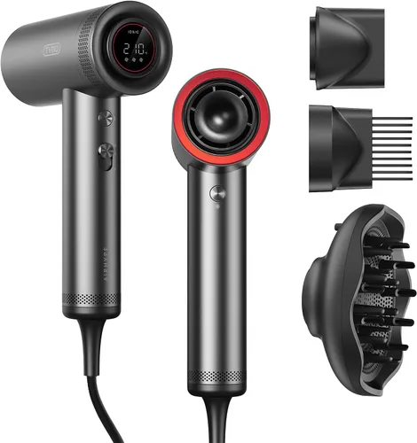 Vista 9 de TYMO Secador de pelo con difusor para mujer, secador profesional de alta velocidad de 1500 W con peine, secado rápido de 110,000 rpm, secador