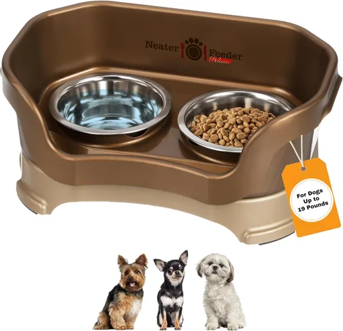 Vista 38 de Neater Pet Brands Neater Feeder Deluxe Cuencos para Perros Elevad os a Prueba de Derrames para Perros Pequeños Menos de 19 lbs, Fabricado en EE.UU.