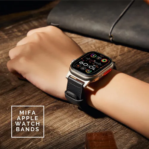 Vista 3 de Compatible con Apple Watch Band de 1.929 in 1.811 in 1.772 in 1.732 in 1.654 in, correas híbridas de silicona Mifa para hombres y mujeres, correa