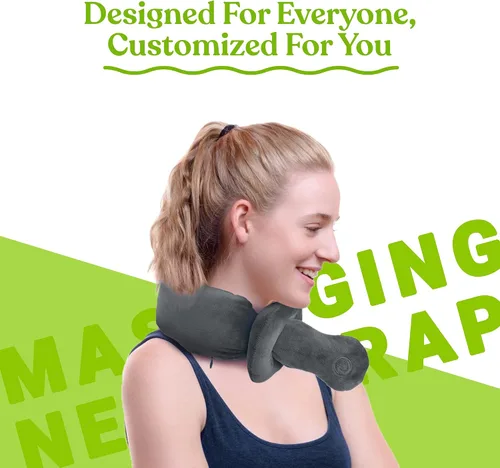 Vista 7 de PURSONIC Envoltura masajeadora portátil ajustable para cuello y hombros con calor calmante para relajar y calmar las áreas de tu cuello y hombros