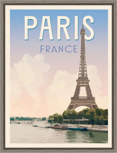 Vista 18 de Amanti Art Framed Canvas Wall Art 24x18 Retro Style Travel Poster III by Victoria Barnes, Framed Wall Art Canvas, Cityscapes Artwork, Traditional