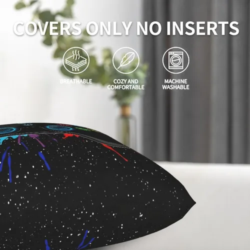 Vista 4 de Perinsto Juego de 2 fundas de almohada con joystick con diseño de juego para jugadores, fundas de almohada decorativas suaves para sofá, cama Juego