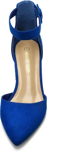 Vista 4 de DREAM PAIRS ANNEE - Zapatos de tacón bajo y grueso con punta puntiaguda