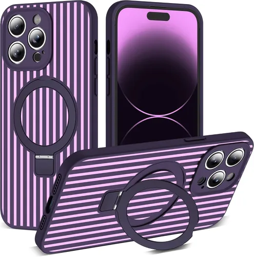 Vista 43 de SKYLMW Funda diseñada para iPhone 11 con soporte magnético invisible Compatible con Mag-Safe, a prueba de caídas de grado militar, a prueba