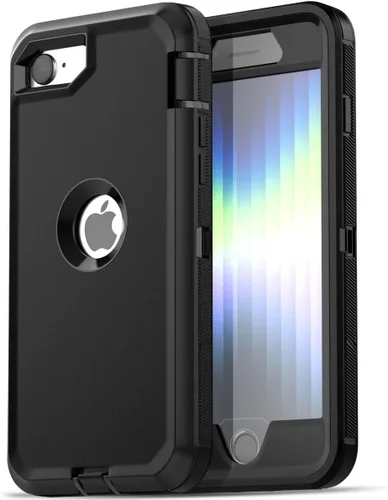 Vista 13 de AICase Funda para iPhone SE Case de 3ª y 2ª Generación, para iPhone SE 2022/2020 Protector de Pantalla Integrado Resistente Protección Antigolpes