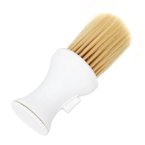 Vista 2 de Cepillo de corte de pelo para el cuello, cepillo suave para el cuello de peluquero con almacenamiento de polvo, cepillo de barrido de cabello