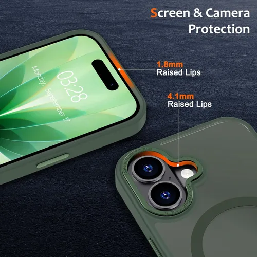 Vista 1264 de Anuck - Funda magnética para iPhone 11 compatible con MagSafe, carcasa trasera mate translúcida dura, borde de TPU, delgada, resistente a impactos