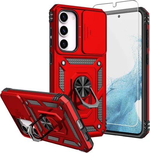 Vista 7 de Funda para Galaxy S23 Plus, con protectores de pantalla HD y funda para cámara, [grado militar] de 16 pies. Funda a prueba de caídas con funda Negro