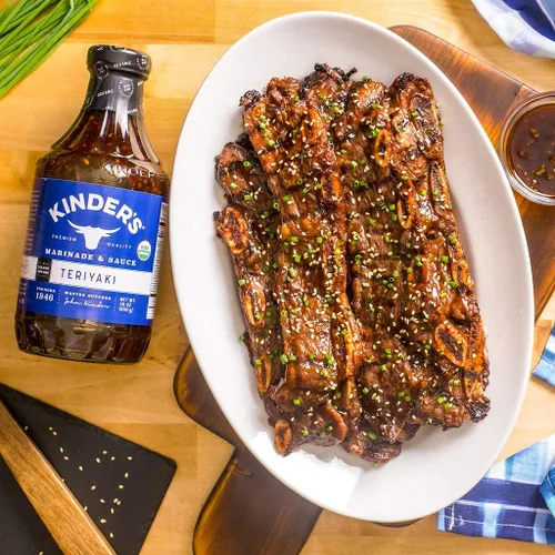 Vista 4 de Kinder's Organic Teriyaki Marinade & Salsa de inmersión de 30 onzas (29.98 oz) (1 botella por pedido)