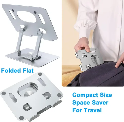 Vista 2 de DCHAV Soporte plegable y ajustable para tableta de dibujo para escritorio, soporte para iPad, elevador de computadora portátil, mesa elevada
