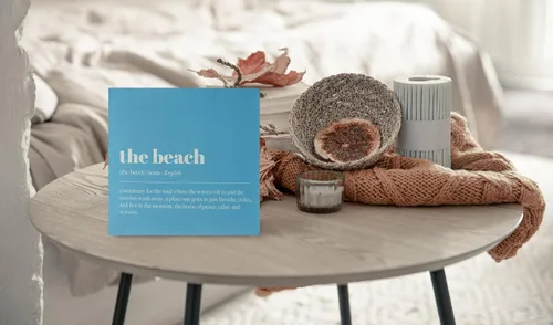 Vista 4 de KEUSPI Letrero de madera de playa de verano, letrero de madera con definición de playa, letrero de caja de madera rústica de verano, decoración