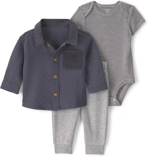 Vista 13 de Carter's Baby Boys' 3-piece Bodysuit Pant Sets Construcción azul