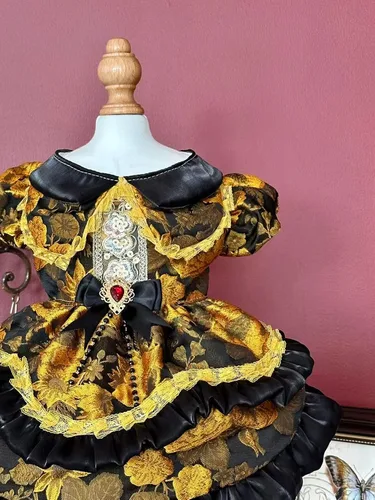 Vista 3 de Moda Vestido de Princesa de Encaje para Perro Cachorro Dulce para Perro EXTRAL Pequeño y Pequeño A-Negro XX-Pequeño