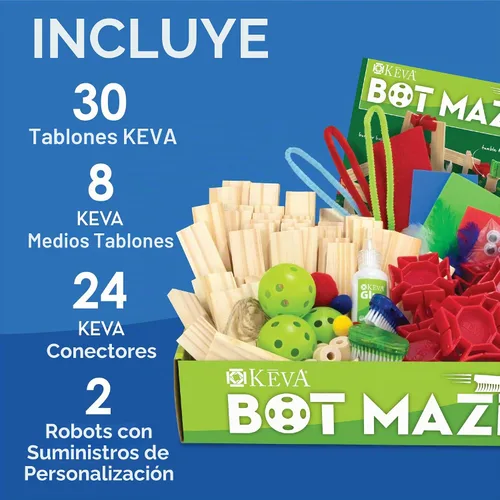 Vista 3 de MindWare KEVA Bot Maze STEM Juguete de construcción