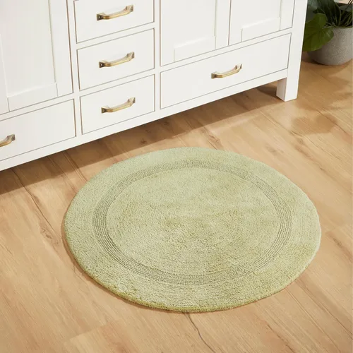 Vista 301 de Better Trends - Juego de 2 alfombras de baño 100% algodón, extra suaves, con borlas, de 17" x 24", alfombra de baño superabsorbente y reversible