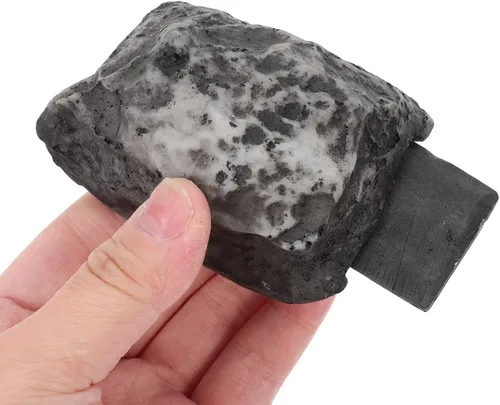 Vista 6 de Oculta una llave afuera, se ve y se siente como una piedra real, adorno de jardín de resina falso, soporte seguro oculto para ocultar al aire libre