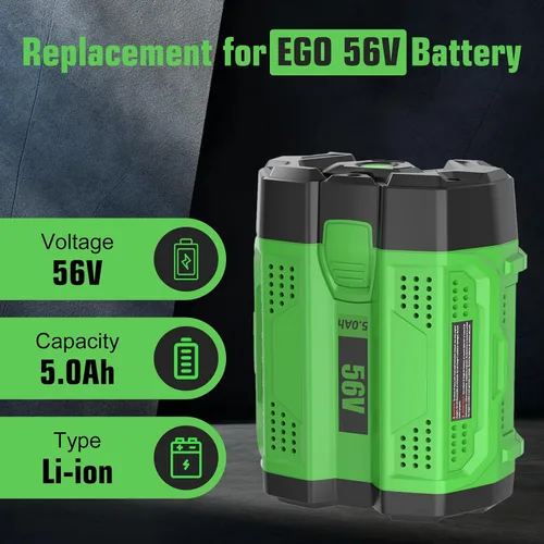 Vista 2 de 2 paquetes de repuesto de 5.0Ah para batería EGO 56V BA2800T BA4200T