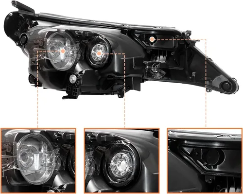 Vista 4 de Para Toyota Rav4 Rav-4 LH 2013 2014 2015 - Lámpara cromada para faros delanteros izquierdos
