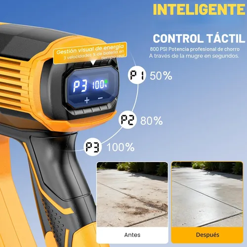 Vista 7 de DIYtoolifz Herramienta de limpieza compatible con batería DeWalt de 20 V, 2.2 libras, con manguera de 16.4 pies y boquilla 6 en 1 + accesorio